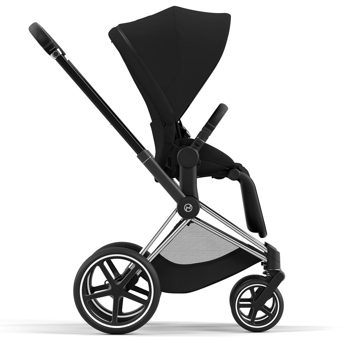 Cybex Priam 4 Stroller (One Box) - Chrome / Black / Deep Black