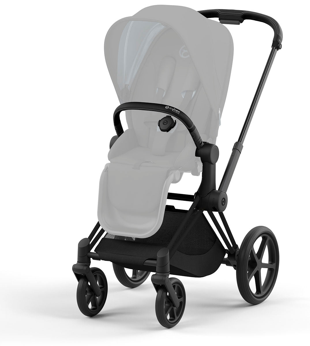 Cybex Priam 4 Stroller Frame - Matte Black / Black