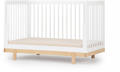 dadada Bliss 4-in-1 Convertible Crib - White / Natural