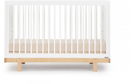 dadada Bliss 4-in-1 Convertible Crib - White / Natural