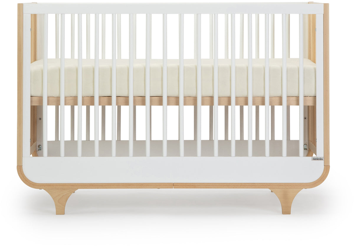 dadada Jolly 3-in-1 Convertible Crib - White / Natural