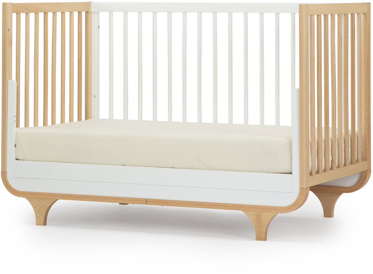 dadada Jolly 3-in-1 Convertible Crib - White / Natural