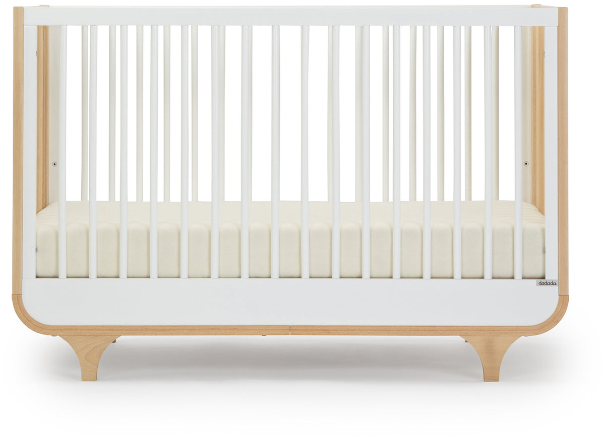 dadada Jolly 3-in-1 Convertible Crib - White / Natural