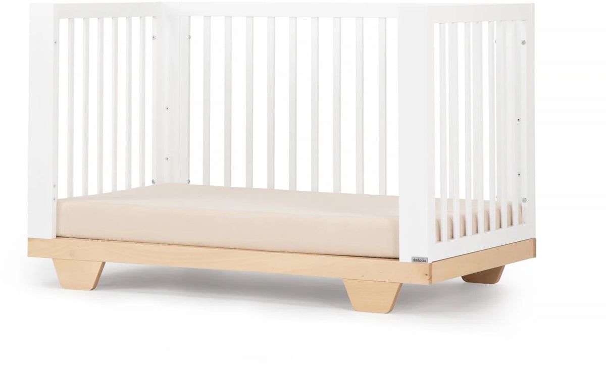 dadada Spirit 7-in-1 Convertible Crib - White / Natural