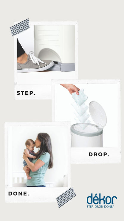 Dekor Plus Diaper Pail Gift Set - White