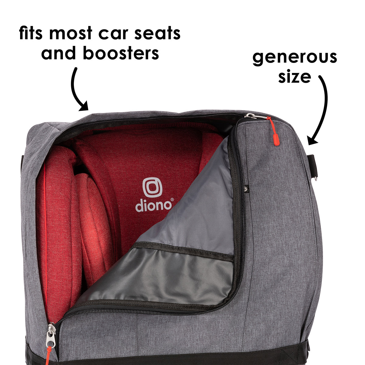 Diono Car Seat Travel Backpack - Gray