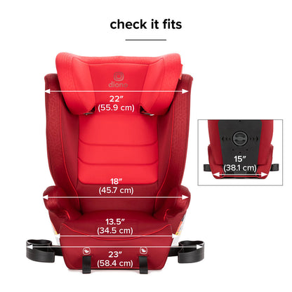 Diono Monterey 2XT Latch 2-in-1 Booster Car Seat - Red