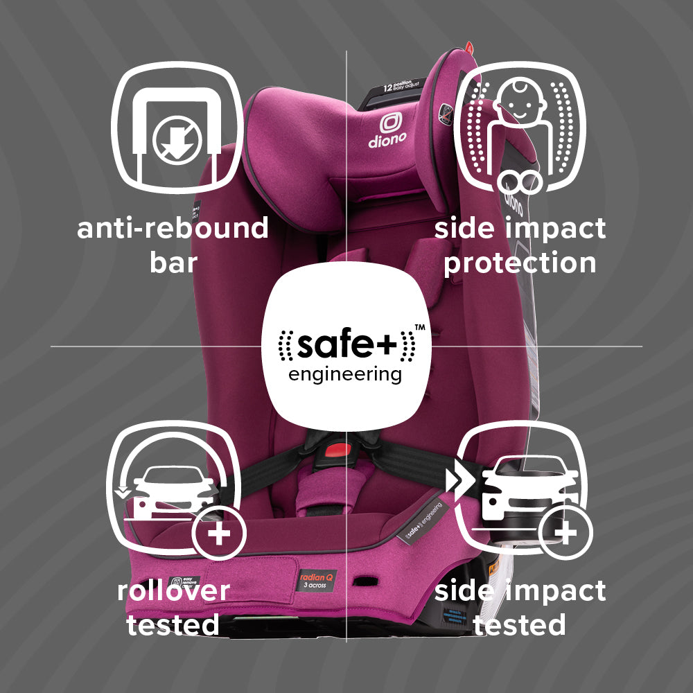 Diono Radian 3R SafePlus All-in-One Convertible Car Seat - Purple Plum