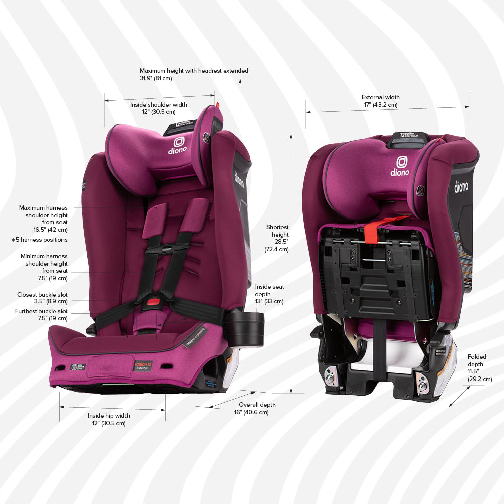 Diono Radian 3R SafePlus All-in-One Convertible Car Seat - Purple Plum