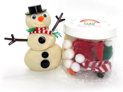 Earth Grown KidDoughs Play Dough Kit - Build a Snowman Dough Globe (Unscented)