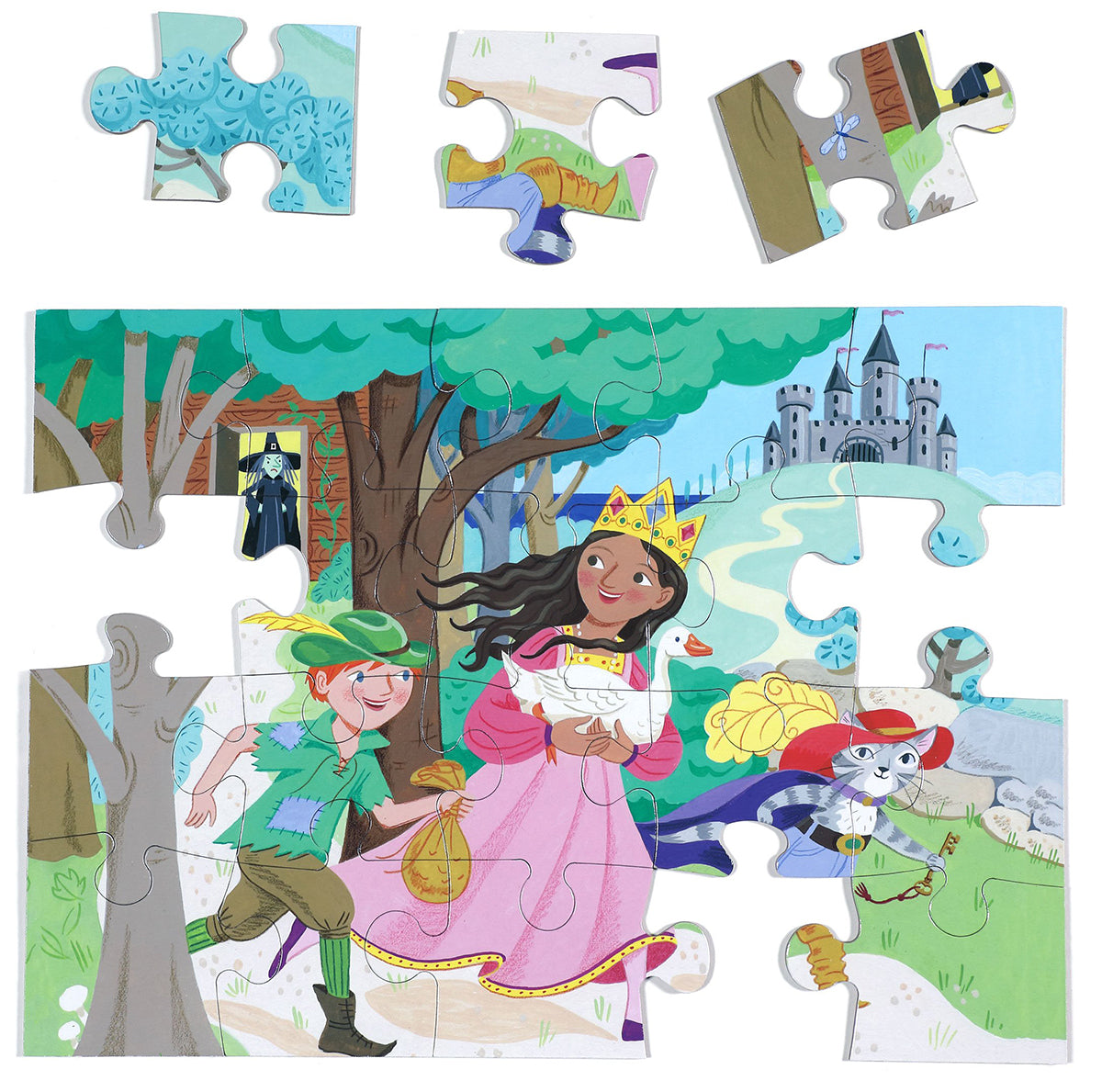 eeBoo 20 Piece Big Puzzle - Princess Adventure