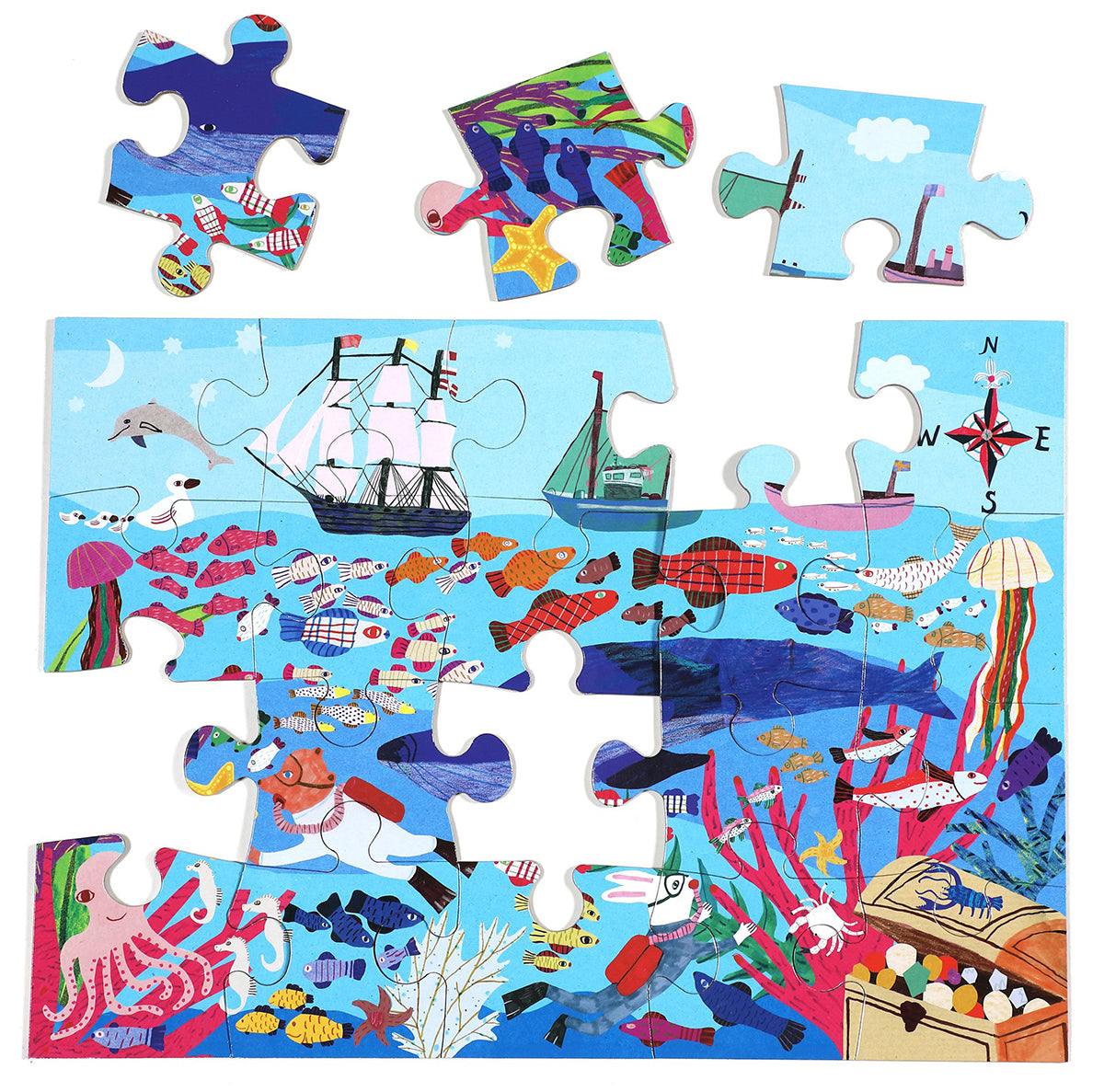 eeBoo 20 Piece Big Puzzle - Sea Exploration