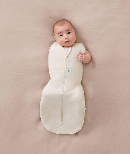 ergoPouch Cocoon Swaddle Sack 1.0 TOG - Oatmeal Marle, 0-3 Months