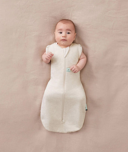 ergoPouch Cocoon Swaddle Sack 1.0 TOG - Oatmeal Marle, 0-3 Months