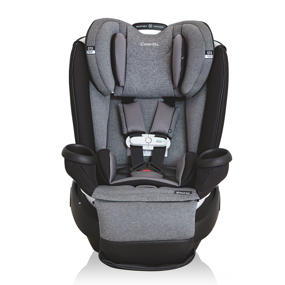 Evenflo GOLD SensorSafe Revolve360 Extend Rotational All-In-One Convertible Car Seat - Moonstone Gray