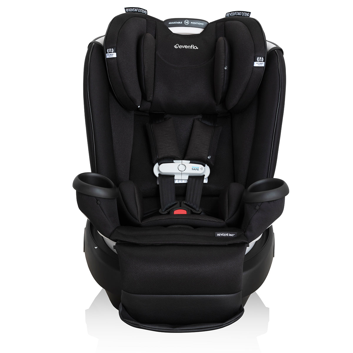 Evenflo GOLD SensorSafe Revolve360 Extend Rotational All-In-One Convertible Car Seat - Onyx Black