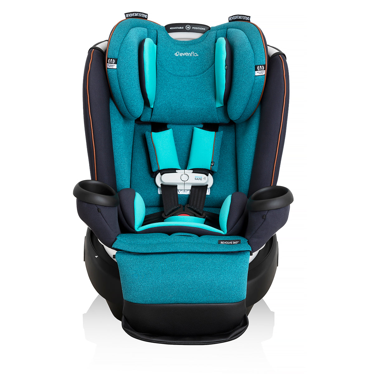 Evenflo GOLD SensorSafe Revolve360 Extend Rotational All-In-One Convertible Car Seat - Sapphire Blue