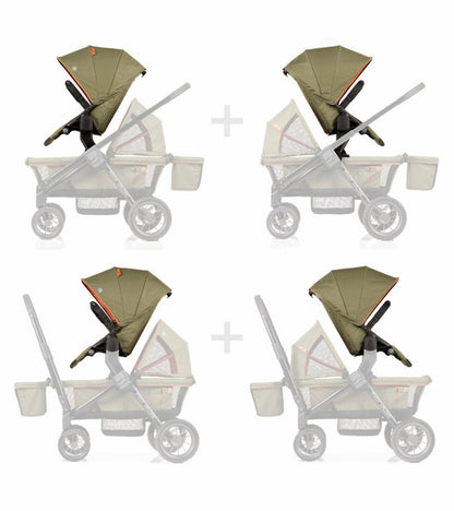 Evenflo Pivot Xplore All-Terrain Stroller Wagon + Second Seat Bundle - Gypsy