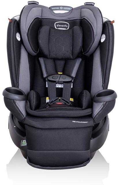 Evenflo Revolve360 Extend Rotational All-in-one Convertible Car Seat With Quick Clean Cover - Revere Gray