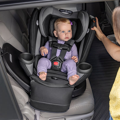 Evenflo Revolve360 Extend Rotational All-in-one Convertible Car Seat With Quick Clean Cover - Rowe Pink