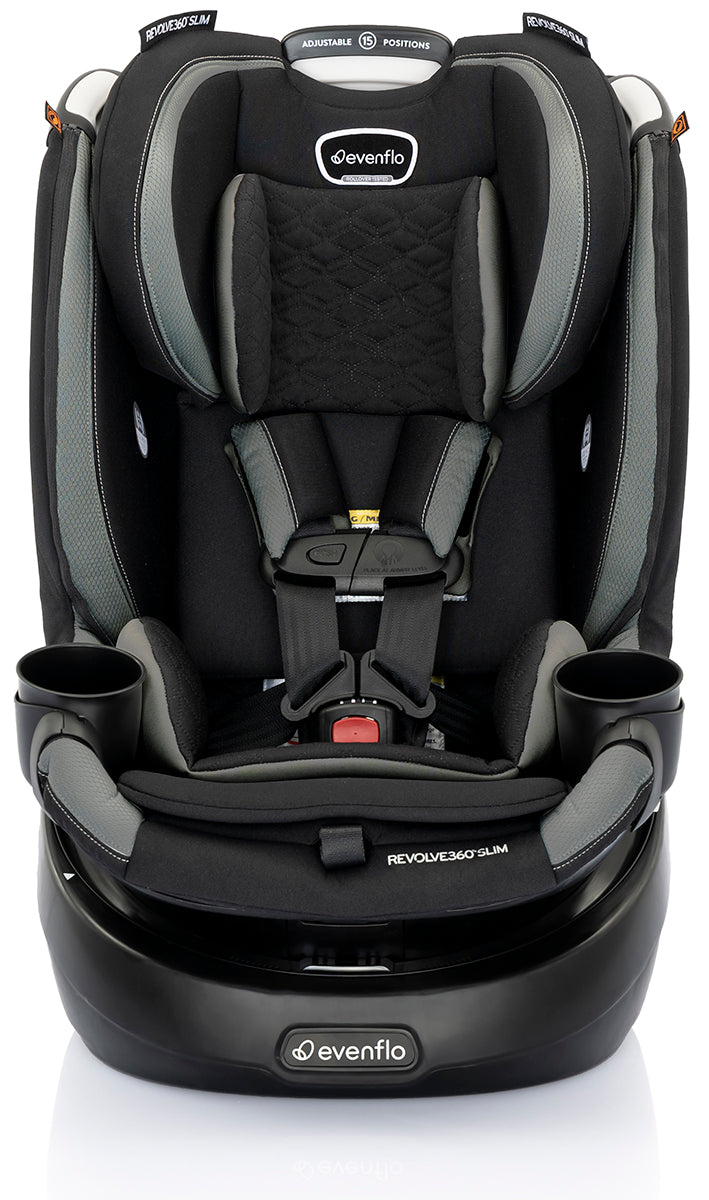 Evenflo Revolve360 Slim 2-in-1 Rotational Convertible Car Seat with Quick Clean Cover - Salem Black