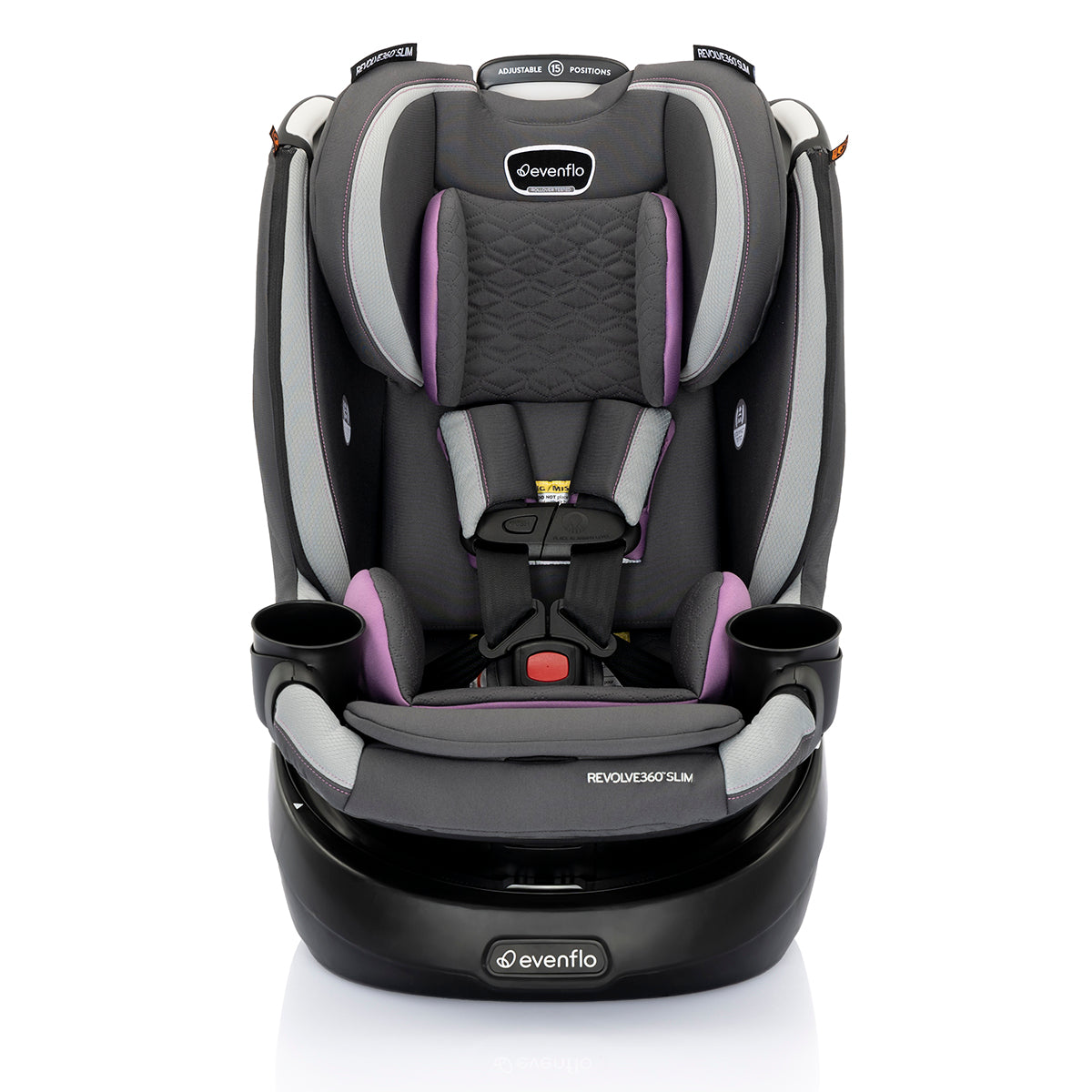 Evenflo Revolve360 Slim 2-in-1 Rotational Convertible Car Seat with Quick Clean Cover - Sutton Purple