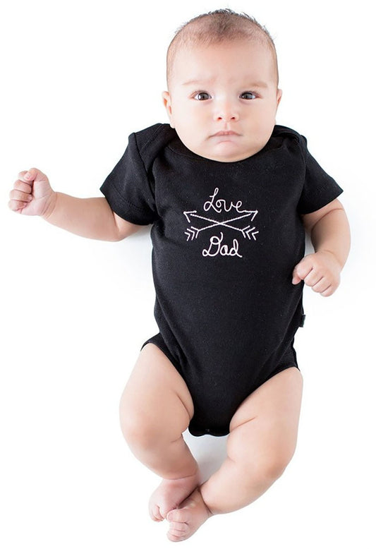 Finn+Emma Lap Shoulder Bodysuit, 3-6m - Black