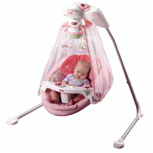 Fisher-Price Butterfly Garden Papasan Cradle Swing