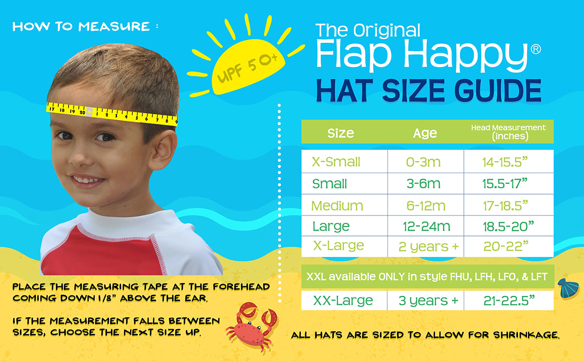 Flap Happy UPF50+ Bucket Sun Hat, Large (12-24m) - Artsy Sharks