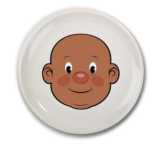 Fred & Friends Food Face Plate - Mr. Food - Brown