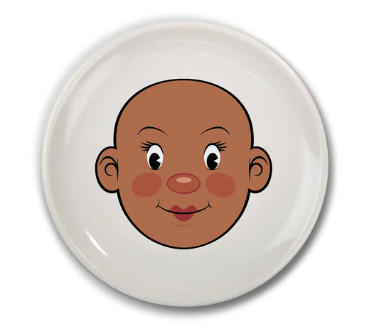 Fred & Friends Food Face Plate - Ms. Food Face - Brown