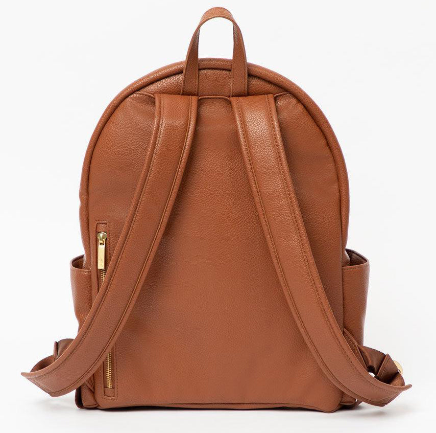 Freshly Picked Classic City Pack Backpack Diaper Bag - Cognac