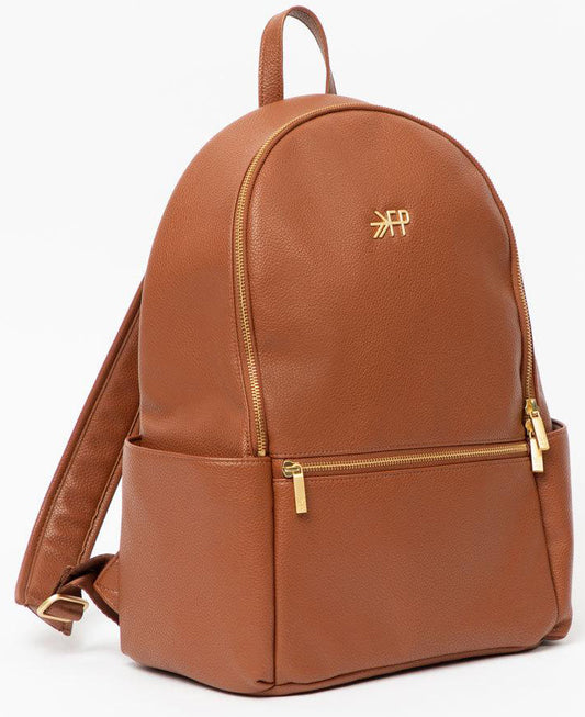 Freshly Picked Classic City Pack Backpack Diaper Bag - Cognac