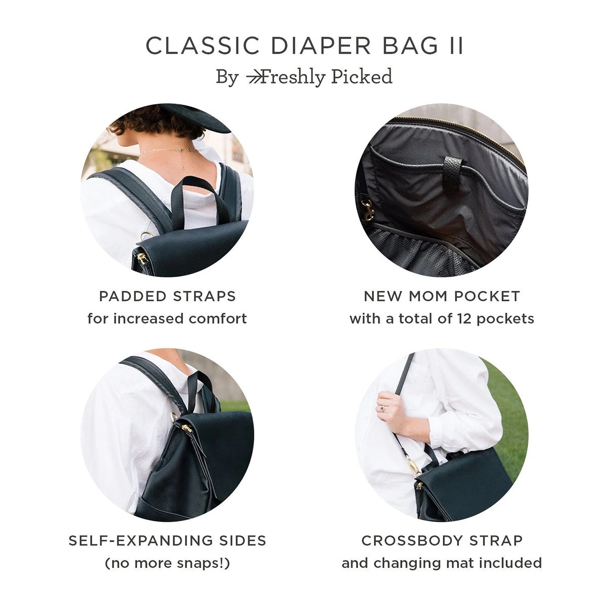 Freshly Picked Classic Diaper Bag II - Cognac