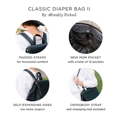 Freshly Picked Classic Diaper Bag II - Stone