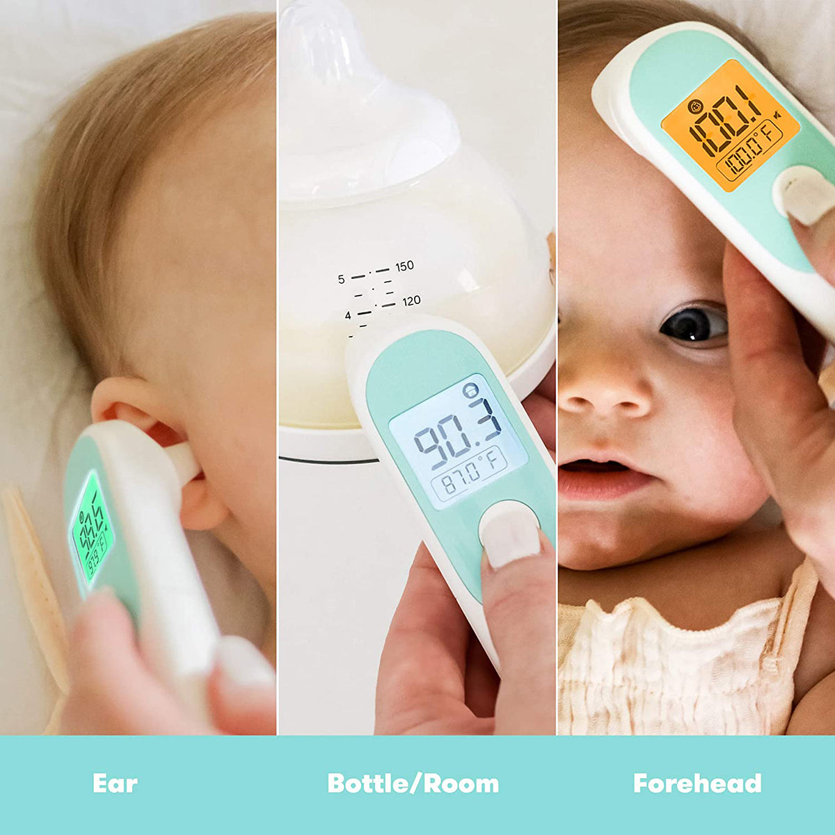 FridaBaby 3-in-1 Ear, Forehead + Touchless Infrared Thermometer