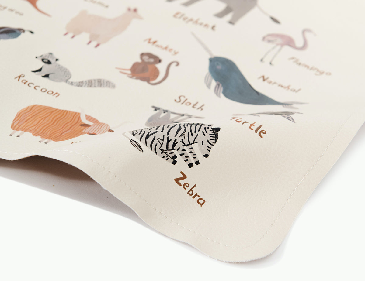 Gathre High Chair Mat, Mini - Animal Alphabet