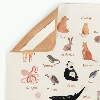 Gathre High Chair Mat, Mini - Animal Alphabet