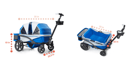 Gladly Family Anthem4 ICS All-Terrain (4 Seater) Stroller Wagon -Electric Silver