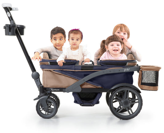 Gladly Family Anthem4 ICS All-Terrain (4 Seater) Stroller Wagon - Sand & Sea