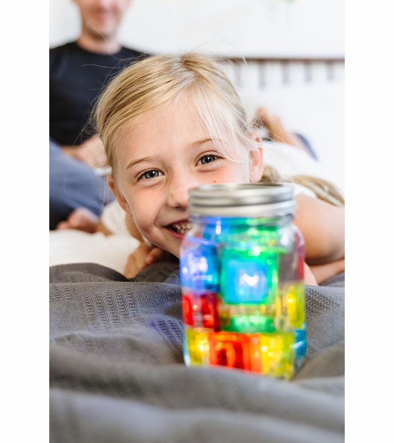 Glo Pals Light Up Cube Bath Toys - Blair (Blue)