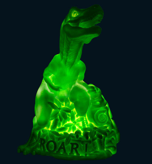 Goodnight Light Dino Lamp - Neon Green