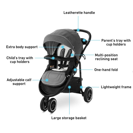 Graco Modes 3 Lite Platinum Travel System - Wit