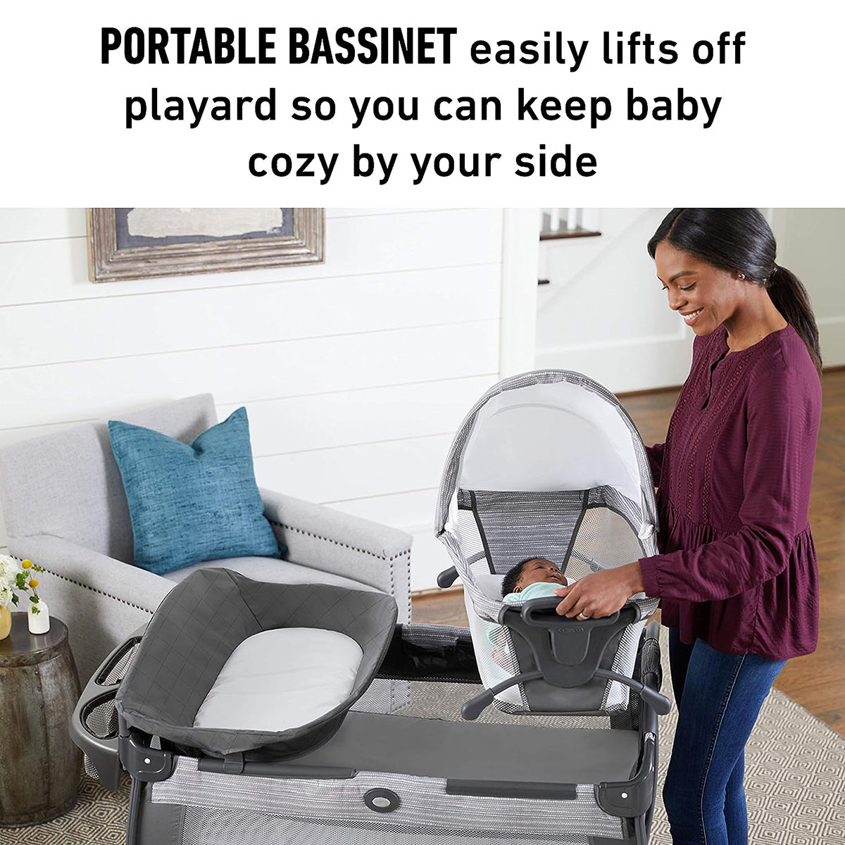 Graco Pack 'n Play Close2Baby Bassinet Playard - Derby