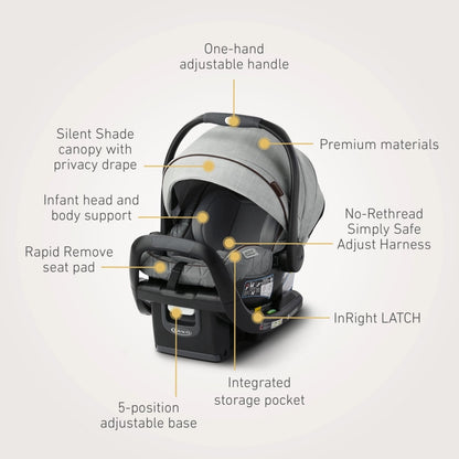 Graco Premier SnugRide SnugFit 35 XT Infant Car Seat - Midtown