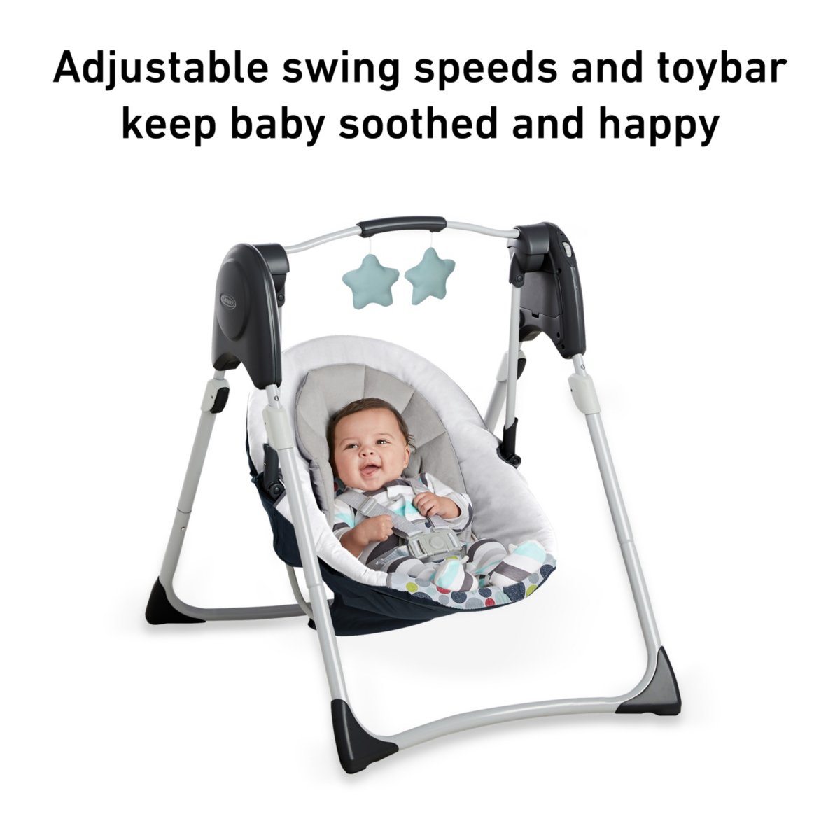 Graco Slim Spaces Compact Baby Swing - Etcher