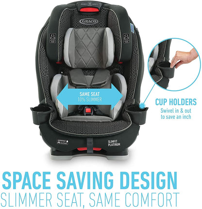 Graco SlimFit Platinum 3-in-1 Narrow All-in-One Convertible Car Seat - Hurley