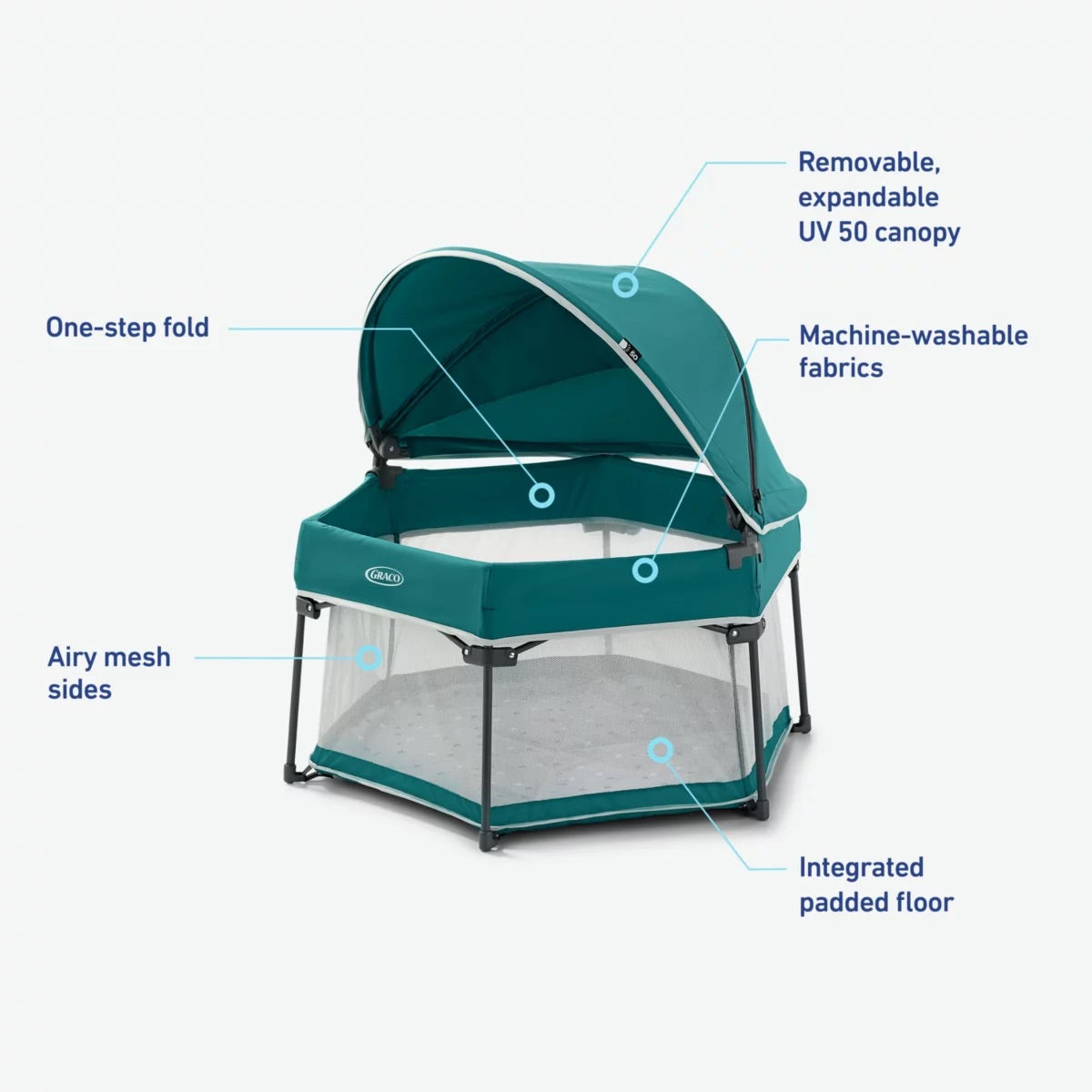 Graco Travel Lite Portable Bassinet - Brixton