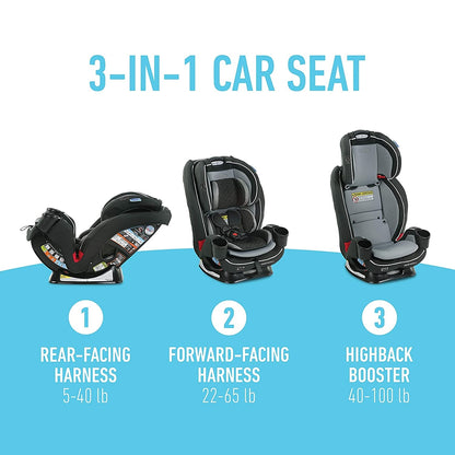 Graco TrioGrow SnugLock LX 3-in-1 Car Seat - Sonic