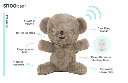 Happiest Baby Snoo Bear II 3-in-1 White Noise Lovey - Brown